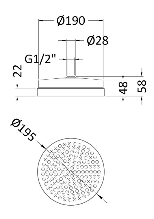 Shower Heads Fixed Head