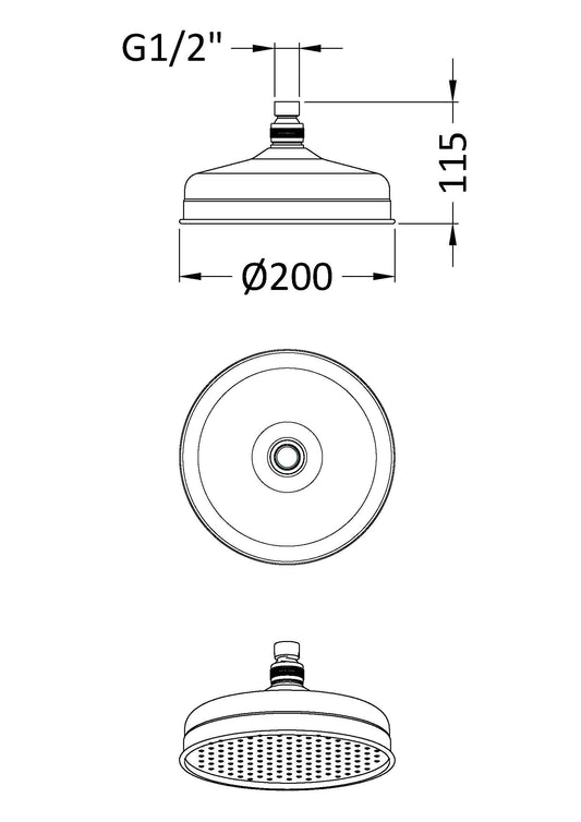 Shower Heads Fixed Head