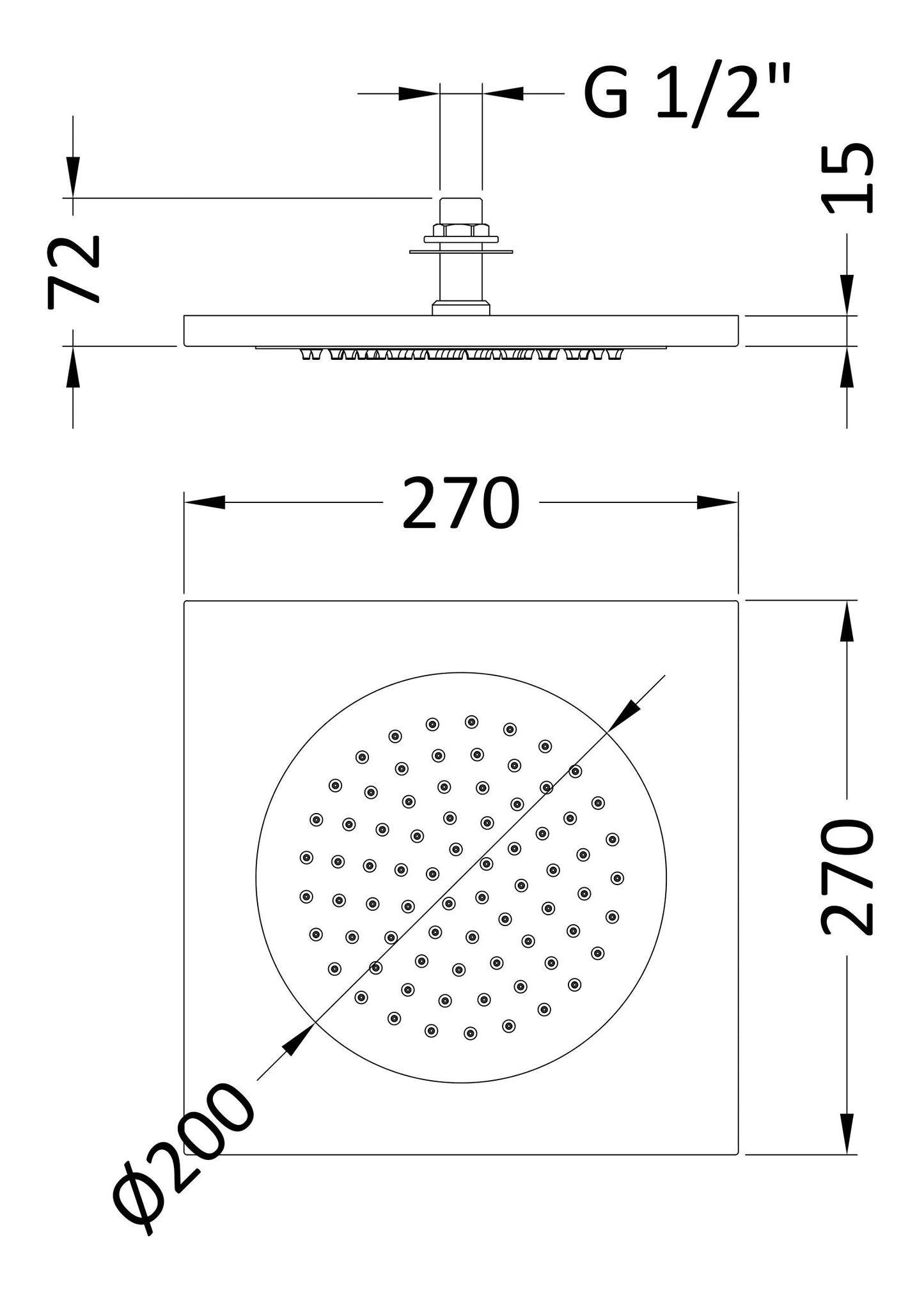 Fixed Shower Heads Ceiling Tile Fixed Head