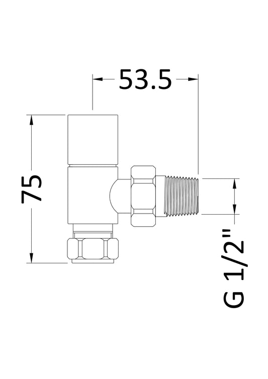 Angled Radiator Valve Pack (Pairs)