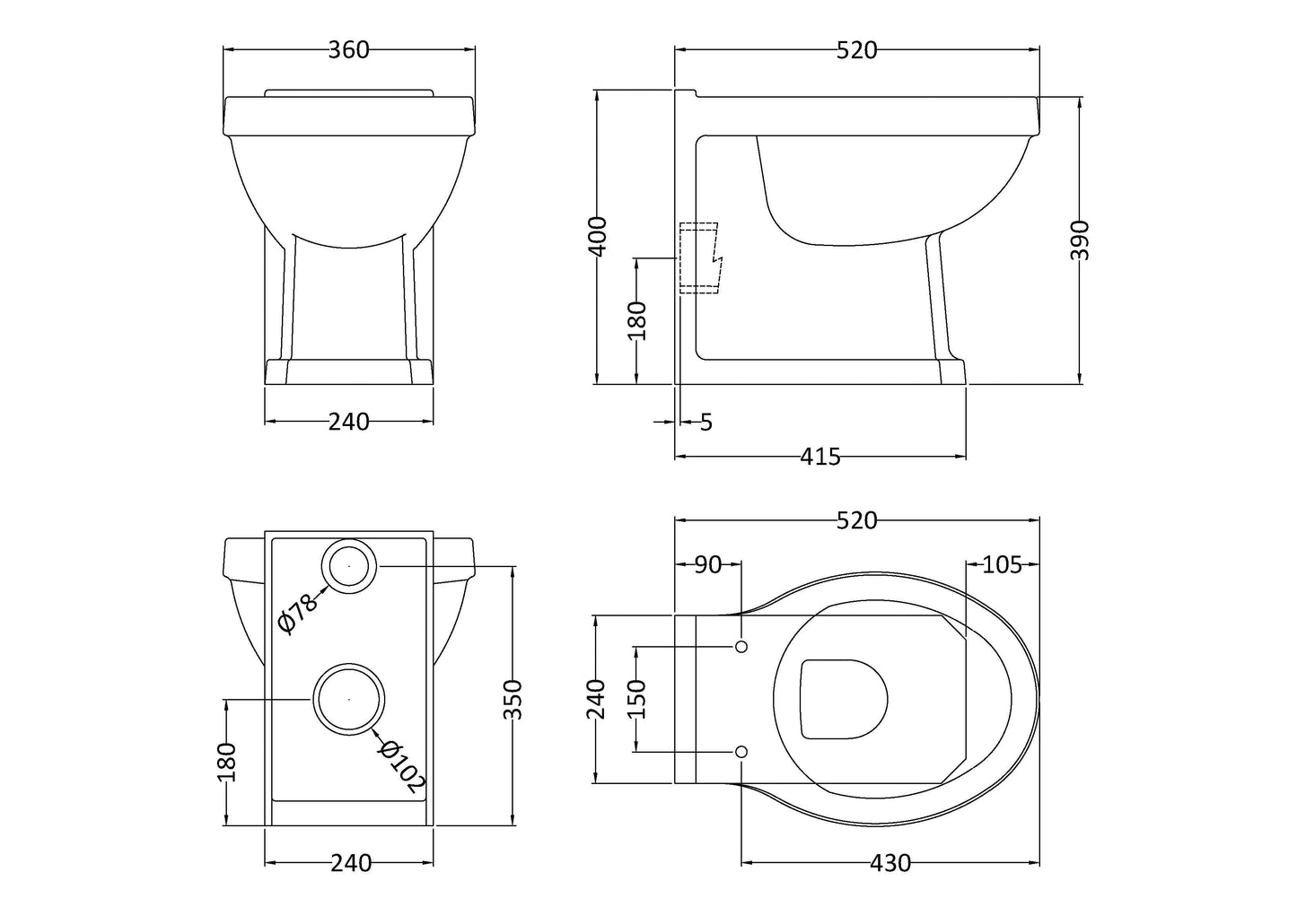 Richmond Back To Wall Pan