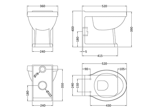 Richmond Back To Wall Pan