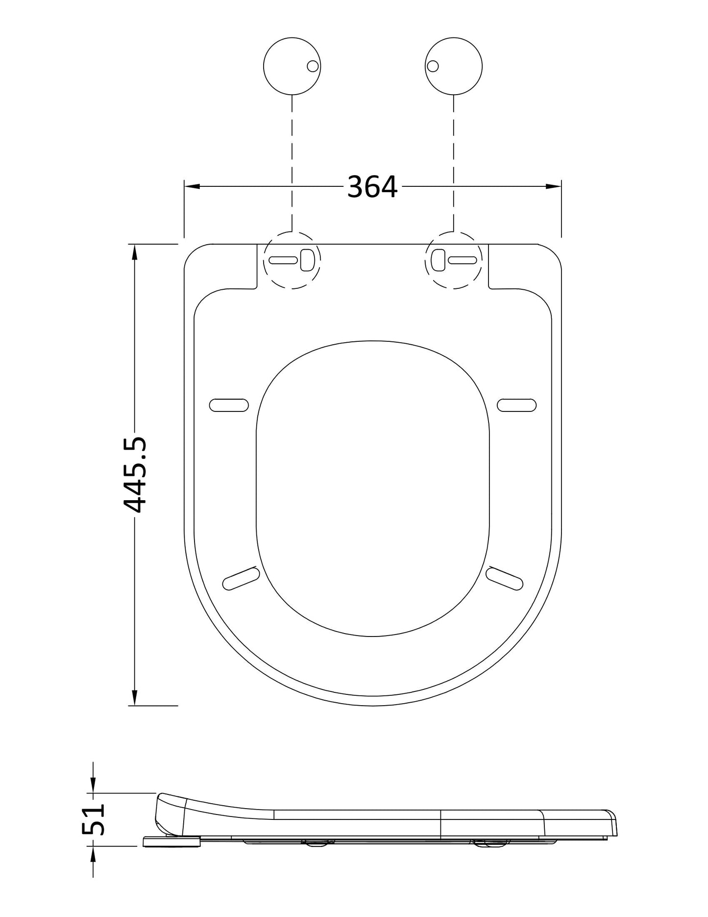 Hudson Reed D Shape Soft Close Gloss White Toilet Seat