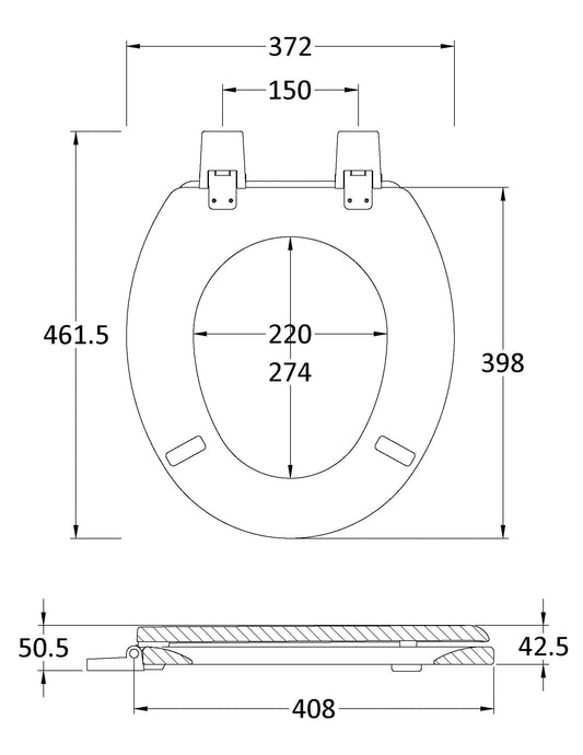 Toilet Seats Traditional Toilet Seat Plastic Hinges