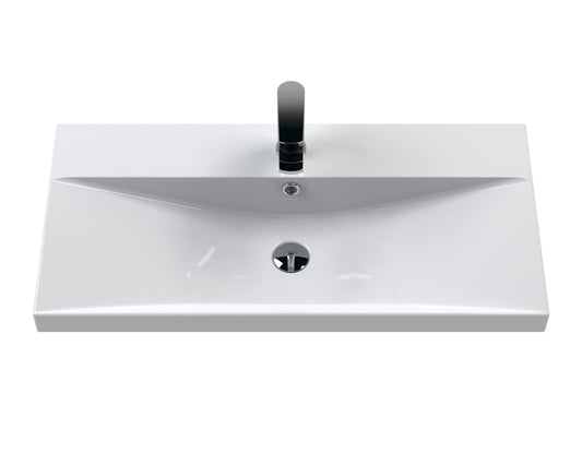 Urban 800mm Floor Standing 2-Door/Drawer Unit and Thin-Edge Basin 1 Tap Hole