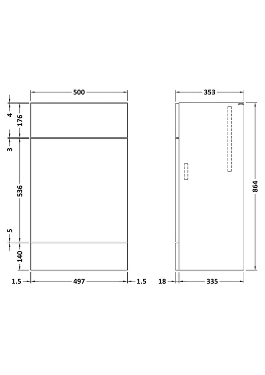 Fusion 500mm W.C. Unit full-depth