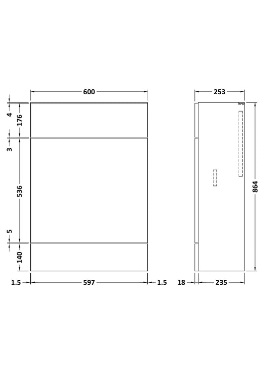 Fusion 600mm W.C. Unit Compact