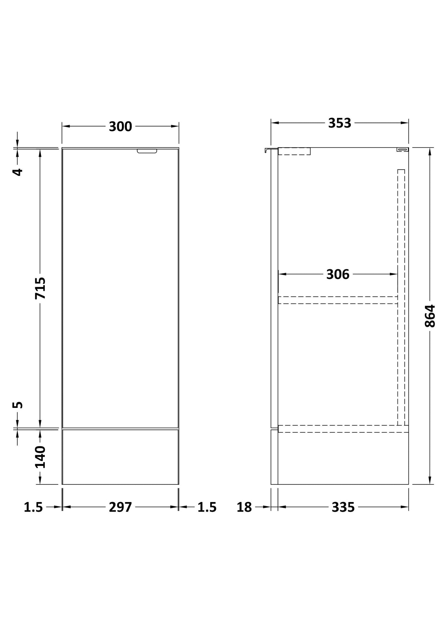 Hudson Reed Fusion 300mm 1 Door Bleached Oak Floor Standing Base Unit With Handles