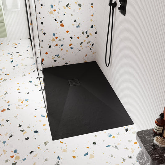 Square Shower Waste With Black Top