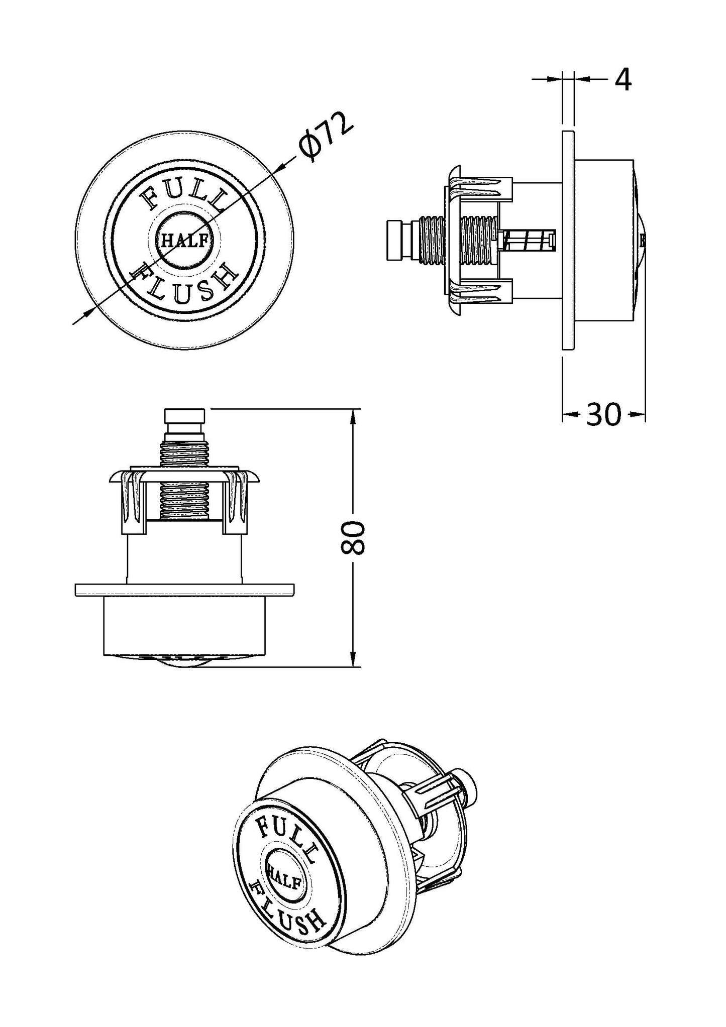 Dual Flush Button