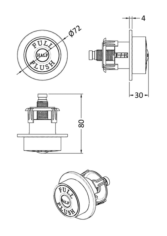 Dual Flush Button