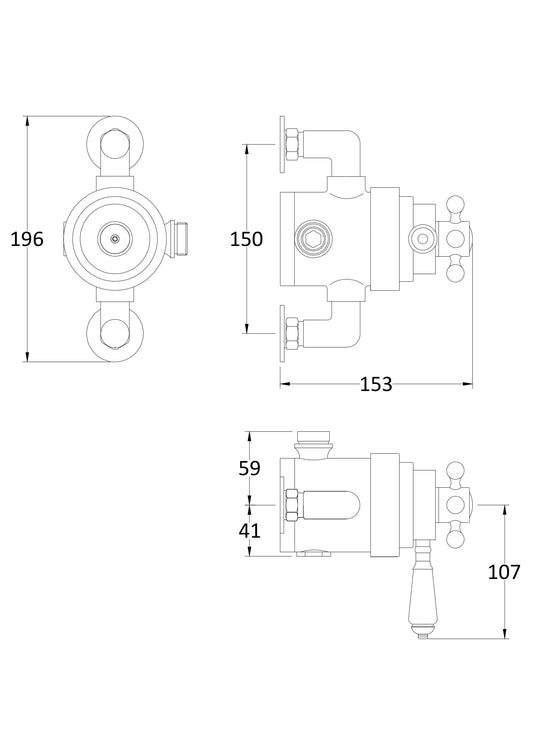 White Topaz Exposed Dual Shower Valve