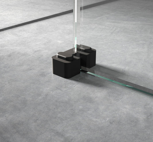 Wetroom Screen Horseshoe Support Foot Matt Black
