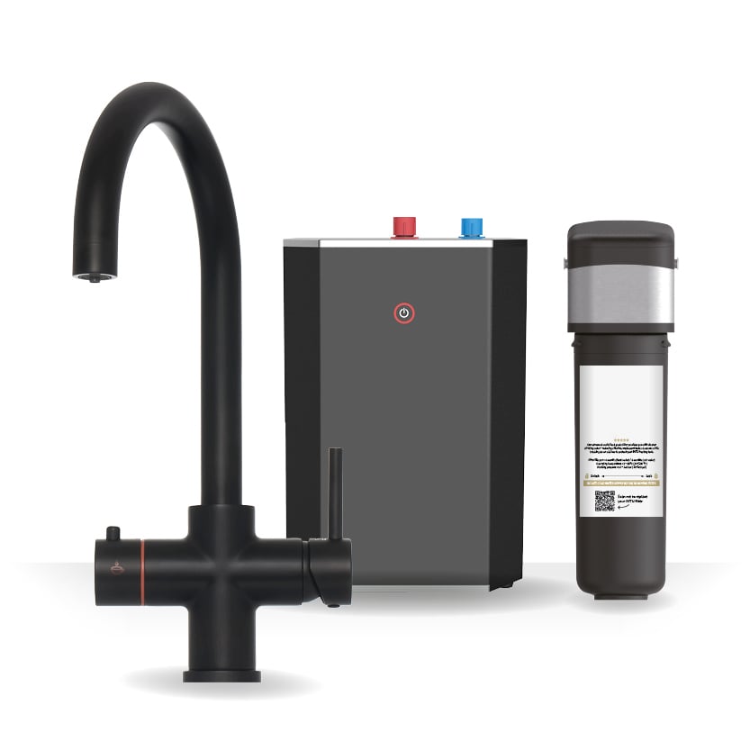 Brewmaster Matt Black 3-1 swan tap with standard tank