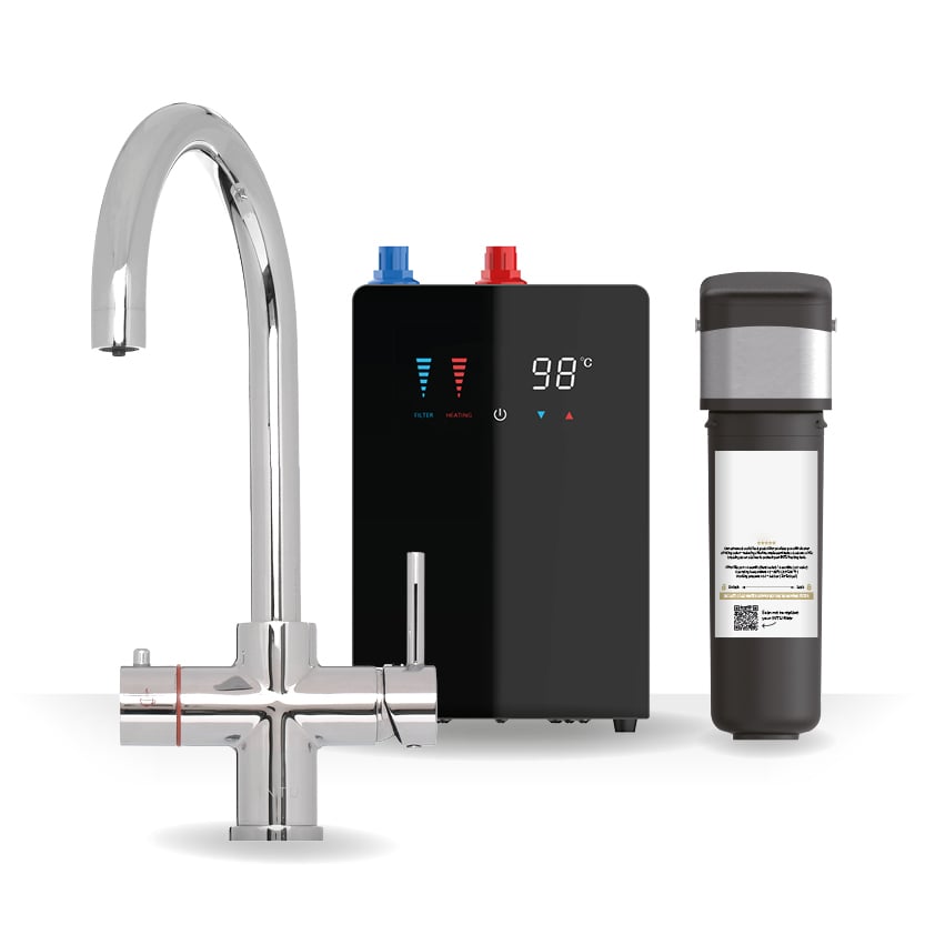 Brewmaster Chrome 4-1 swan tap with digital tank