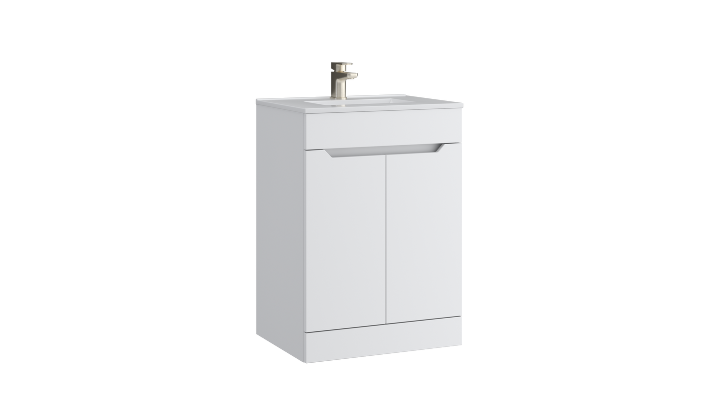 Urban 500mm 2 Door Floor Standing Unit Matt White
