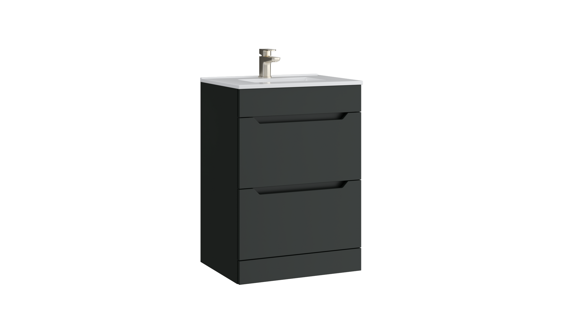 Urban 600mm 2 Drawer Floor Standing Unit Matt Anthracite