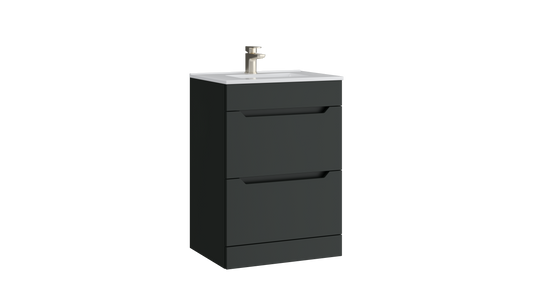 Urban 600mm 2 Drawer Floor Standing Unit Matt Anthracite