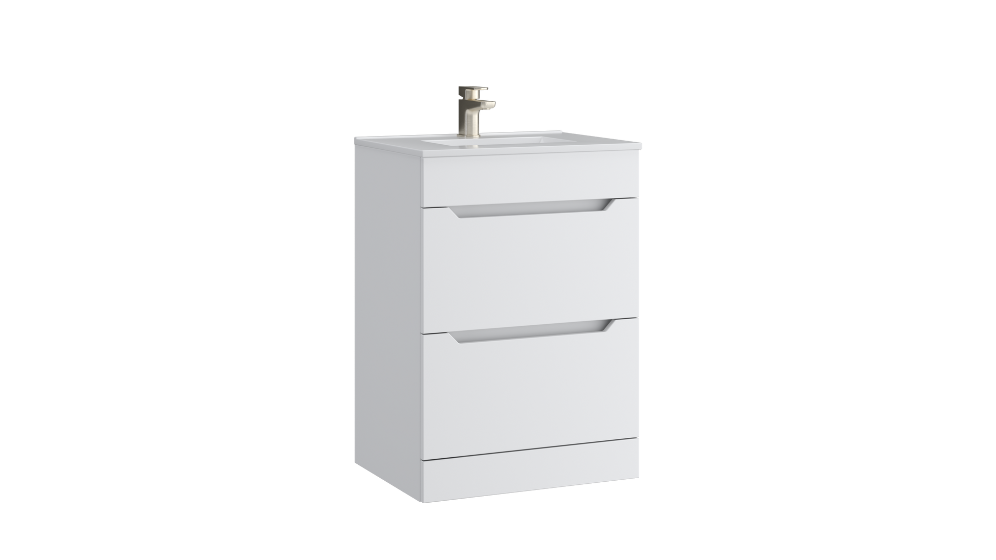 Urban 600mm 2 Drawer Floor Standing Unit Matt White
