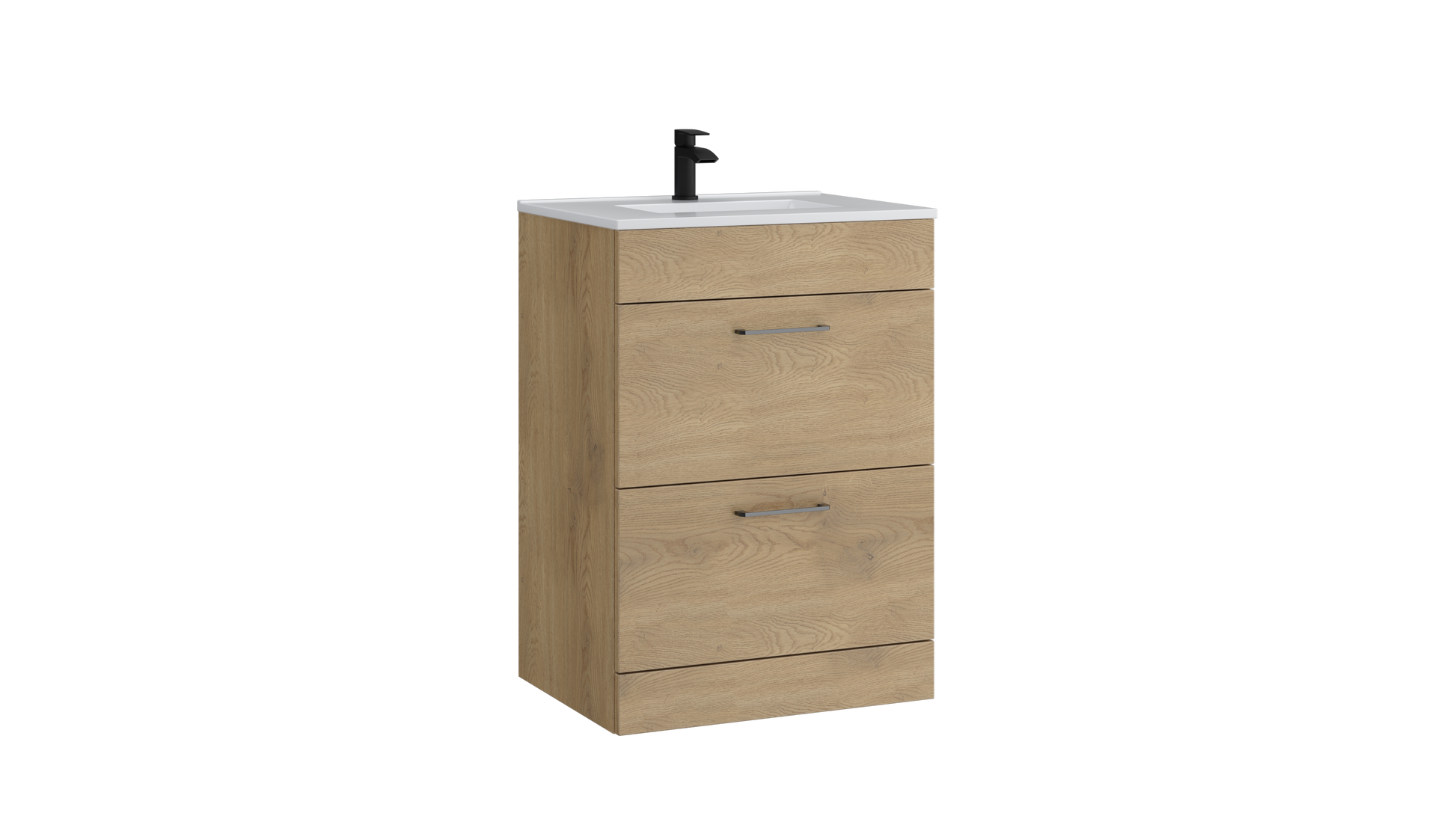 Dove 600mm 2 Drawer Floor Standing Unit Torro Oak