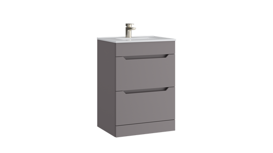 Urban 600mm 2 Drawer Floor Standing Unit Slate Grey