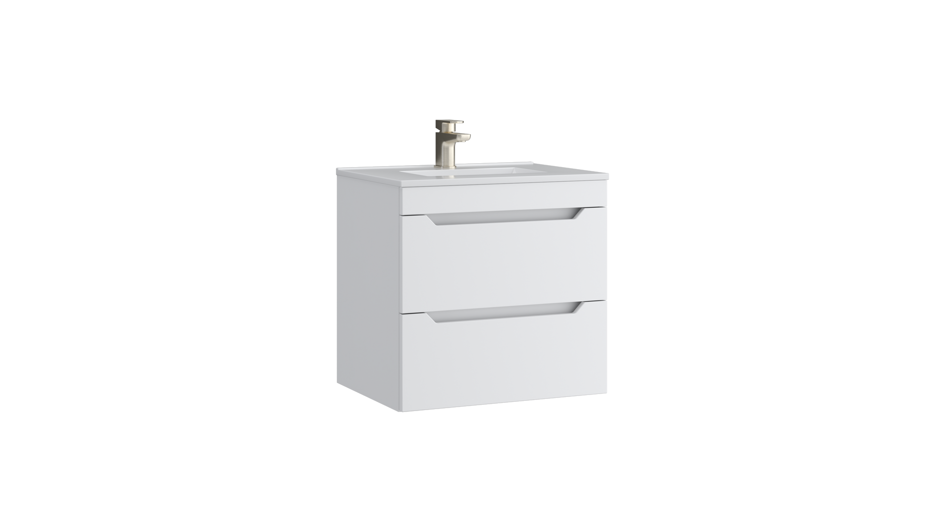 Urban 600mm 2 Drawer Wall Mounted Unit Matt White