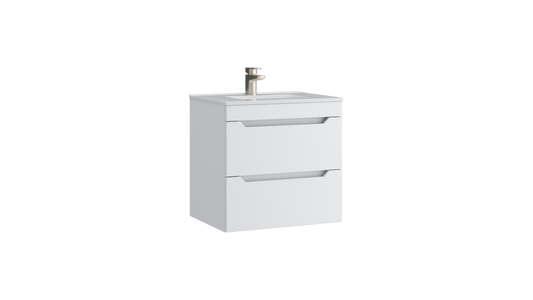 Urban 600mm 2 Drawer Wall Mounted Unit Matt White