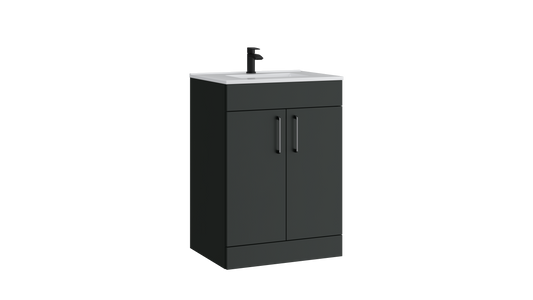 Dove 600mm 2 Door Floor Standing Unit Matt Anthracite