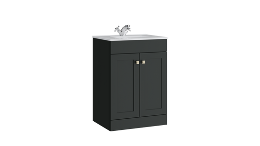 Sanctuary 600mm 2 Door Floor Standing Unit Matt Anthracite