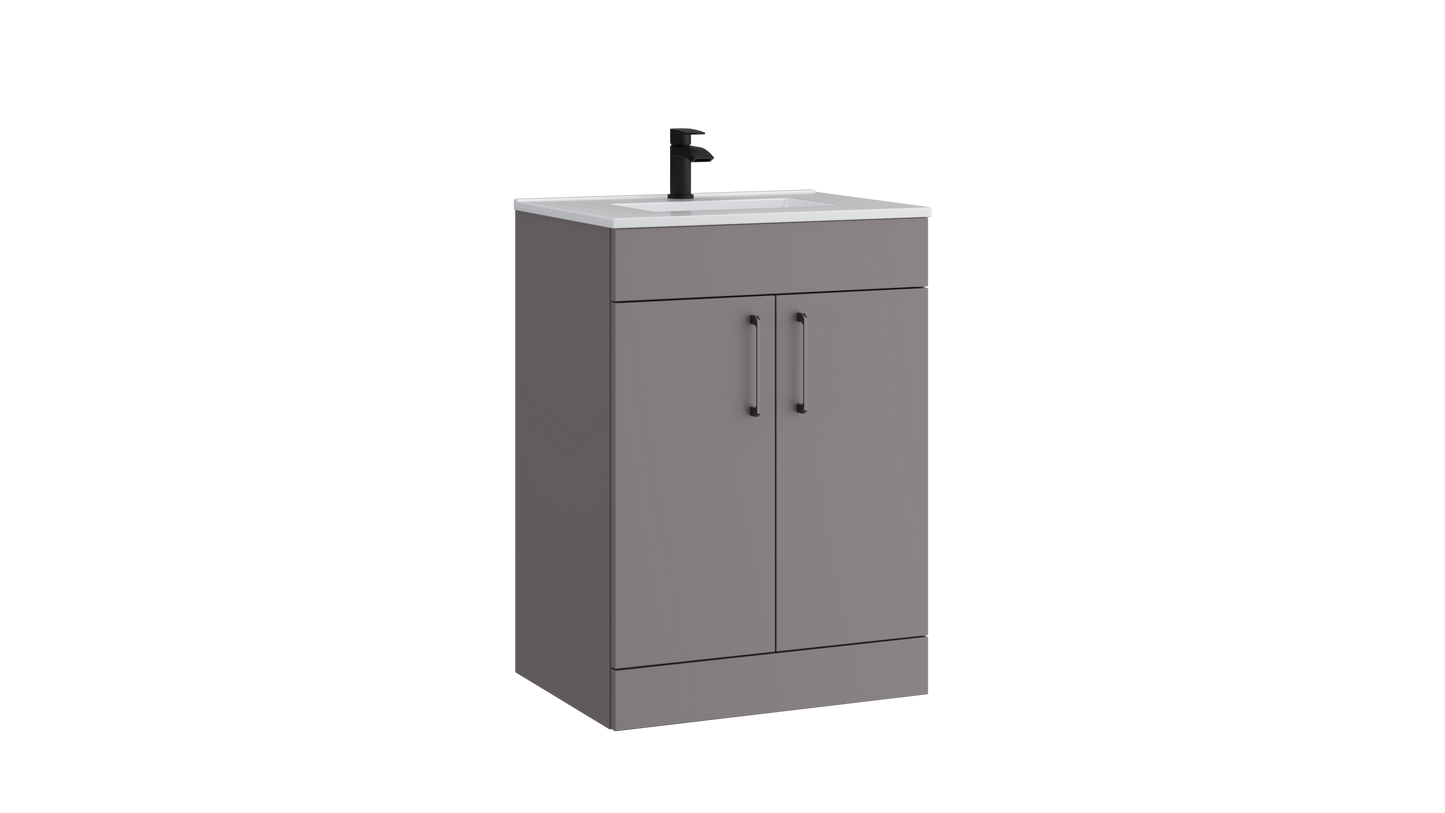 Dove 600mm 2 Door Floor Standing Unit Slate Grey