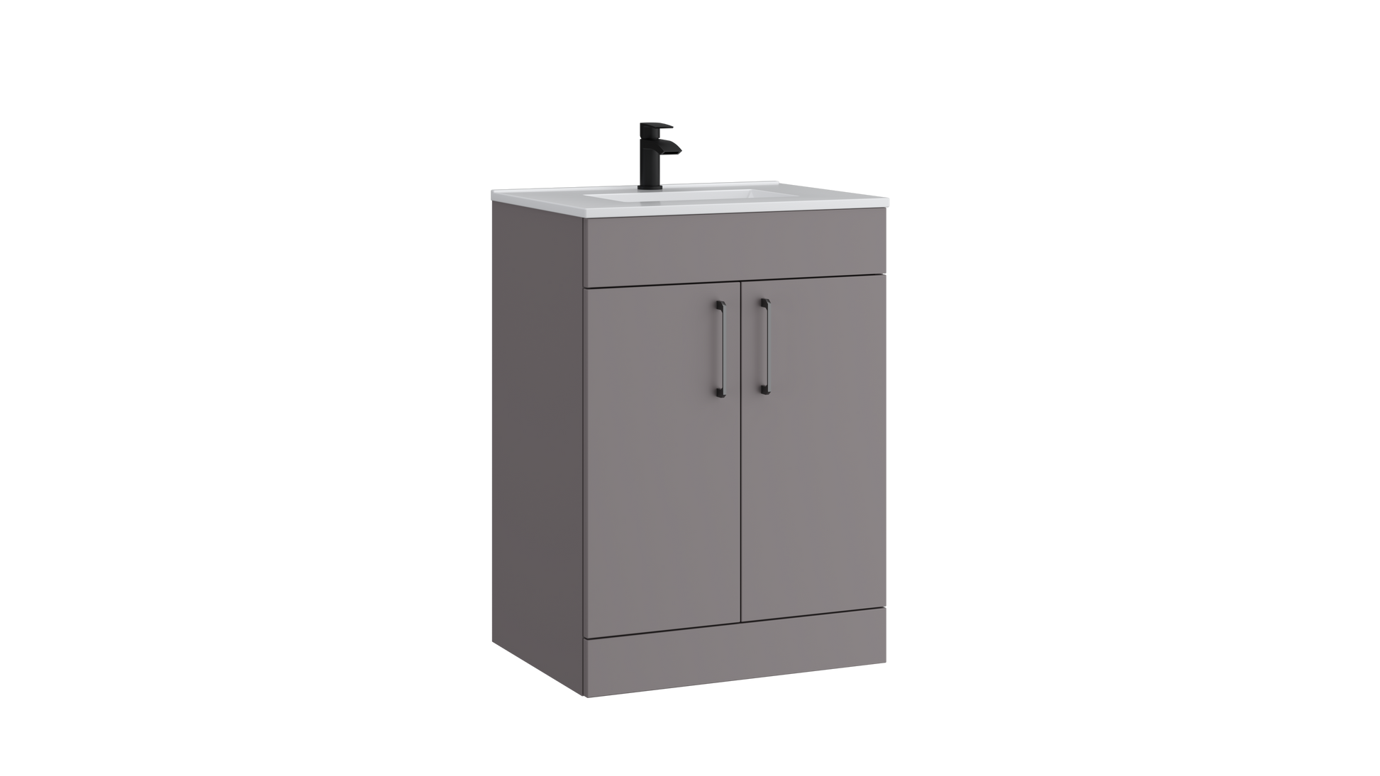 Dove 600mm 2 Door Floor Standing Unit Slate Grey