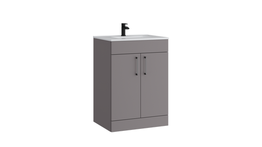 Dove 600mm 2 Door Floor Standing Unit Slate Grey