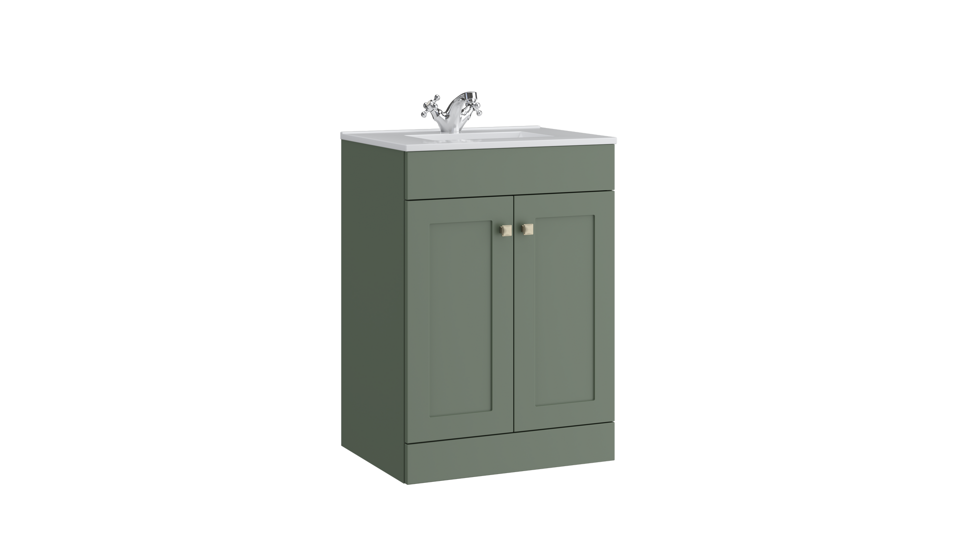 Sanctuary 600mm 2 Door Floor Standing Unit Matt White