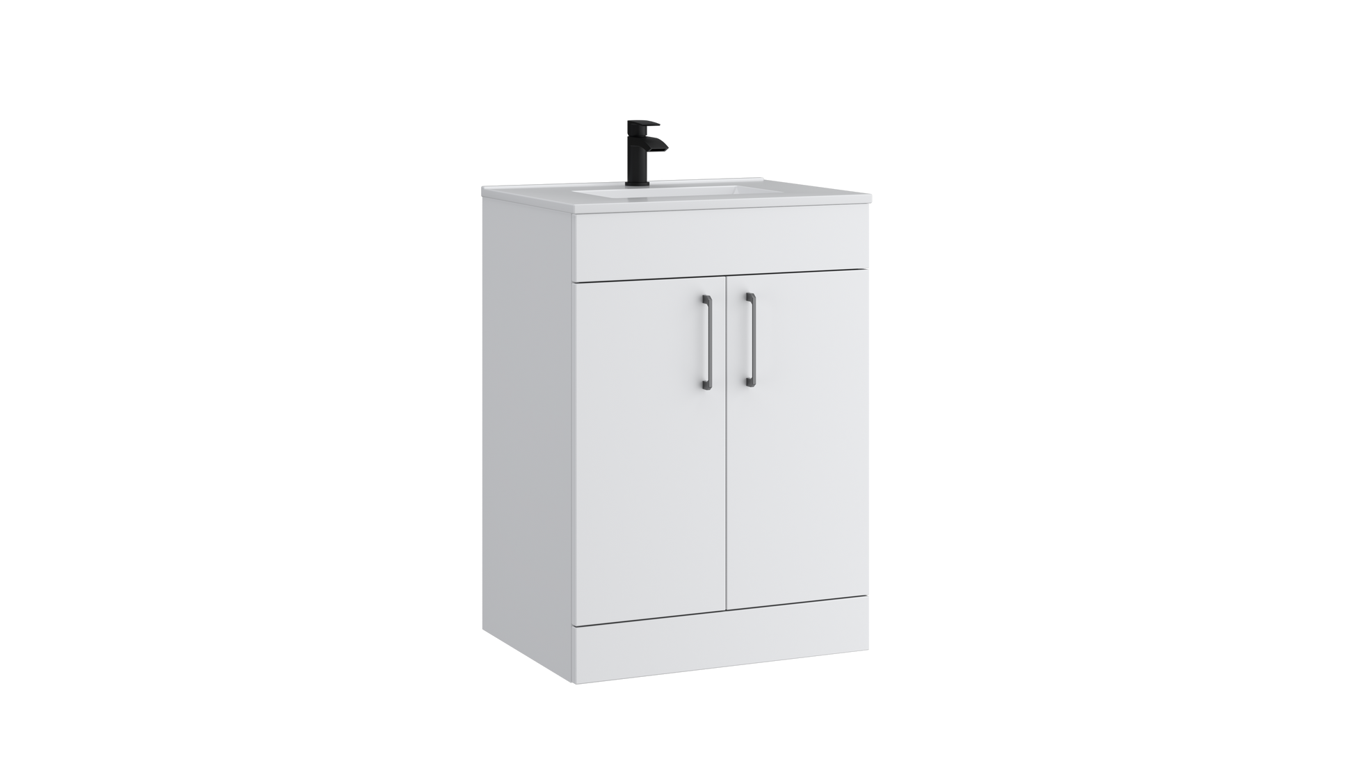 Dove 600mm 2 Door Floor Standing Unit Matt White