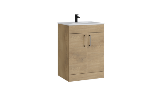 Dove 600mm 2 Door Floor Standing Unit Torro Oak