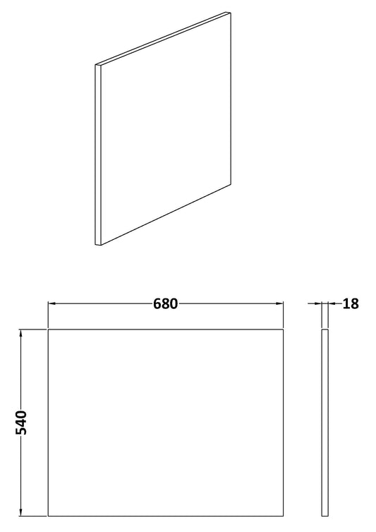 Fusion Bath End Panel & Plinth 700mm