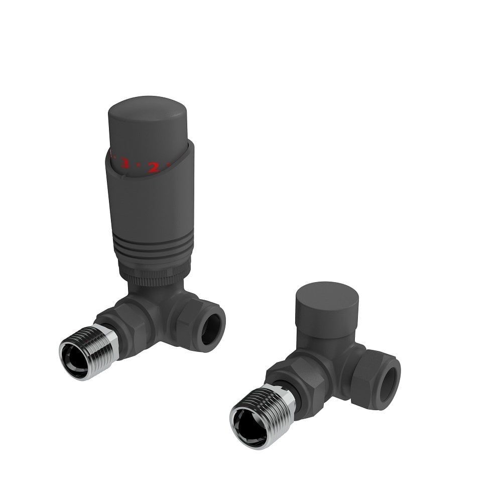 Design Twin Pack TRV Anthracite Corner