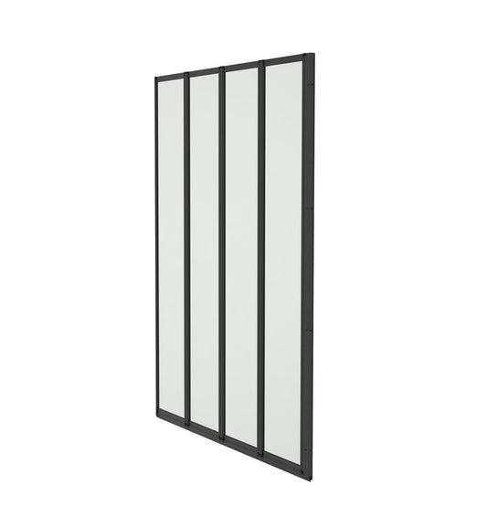 Aqualux 4 Fold Bath Screen Black