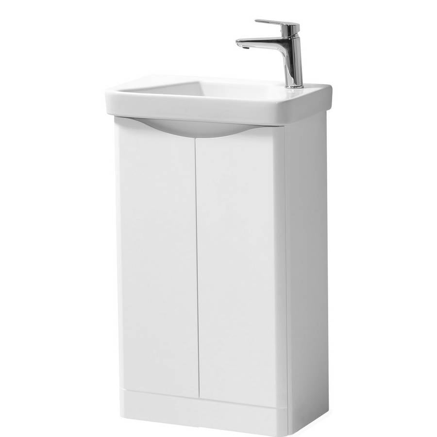 Arc 500x290mm Floor Standing Cloak Unit White