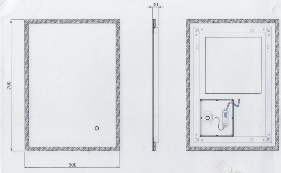 Avening 500x700mm Acrylic Edge