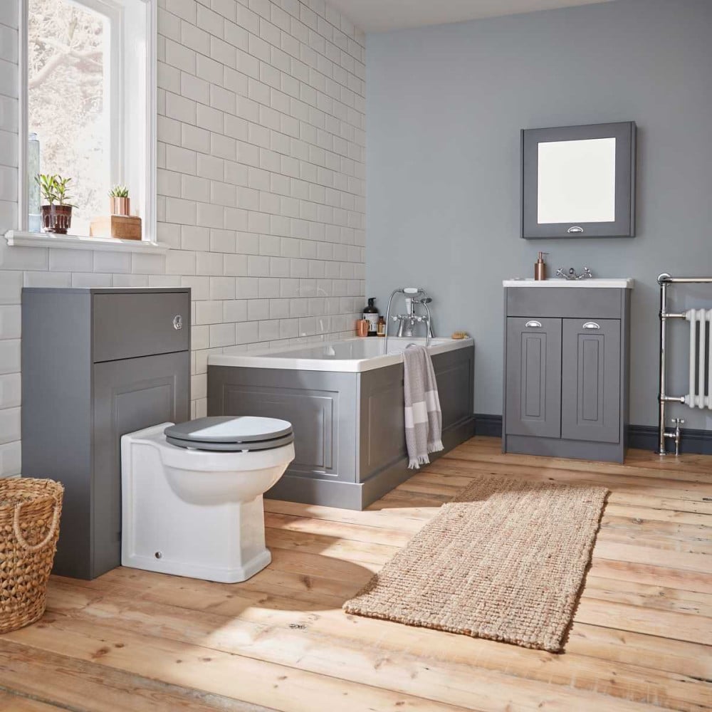 Astley 600mm Mirror Cabinet Matt Grey