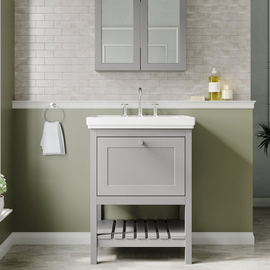 Hudson Reed Bexley 600mm Traditional Floor Standing Vanity Unit with 3 Tap Hole Basin