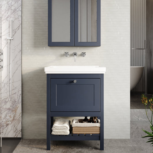 Hudson Reed Bexley 600mm Floor Standing 1 Drawer Vanity & Basin