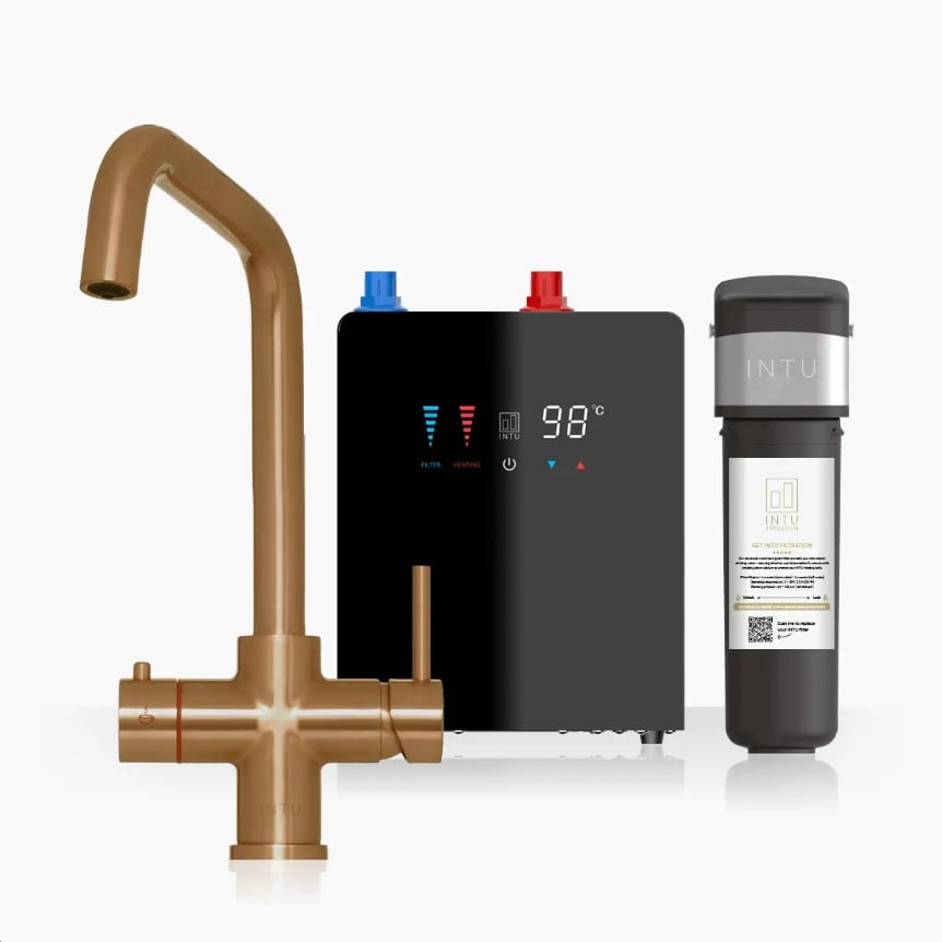 Brewmaster Brushed Copper 4-1 square tap with digital tank - 4 Litre tank