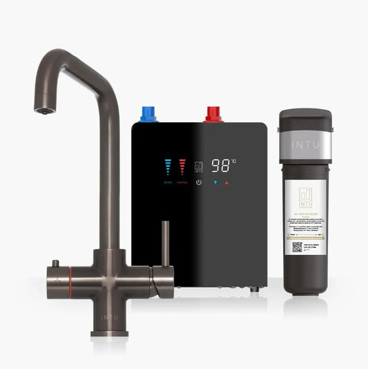 Brewmaster Gunmetal 4-1 square tap with digital tank - 4 Litre tank
