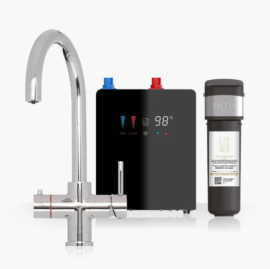 Brewmaster Chrome 4-1 swan tap with digital tank - 4 Litre tank