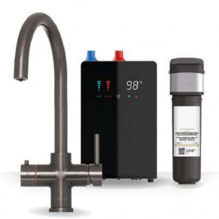 Brewmaster Gunmetal 4-1 swan tap with digital tank