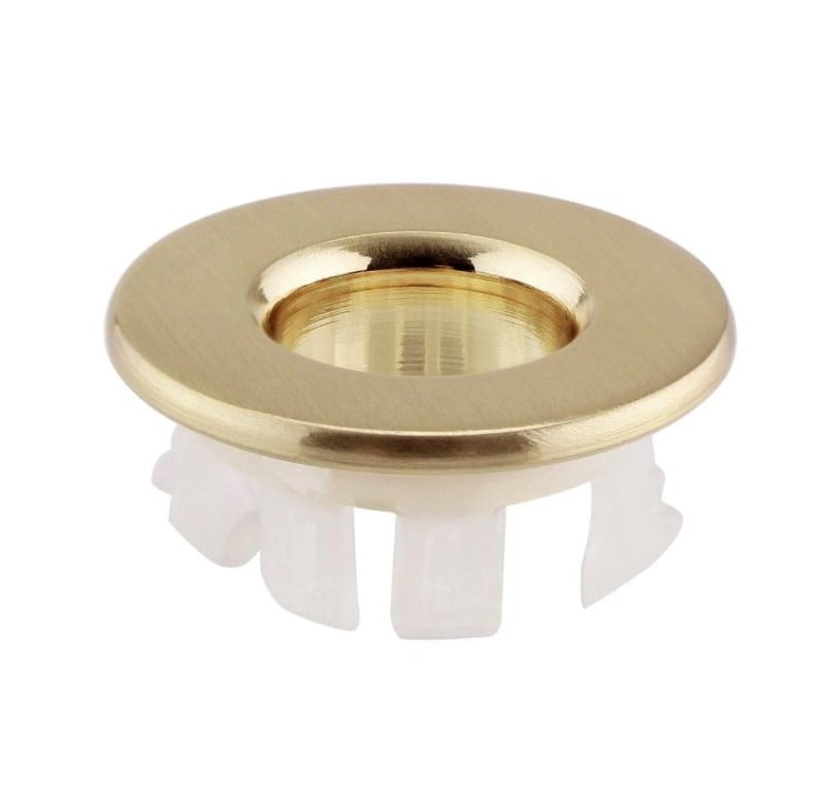 Basin Overflow Cover Brushed Brass