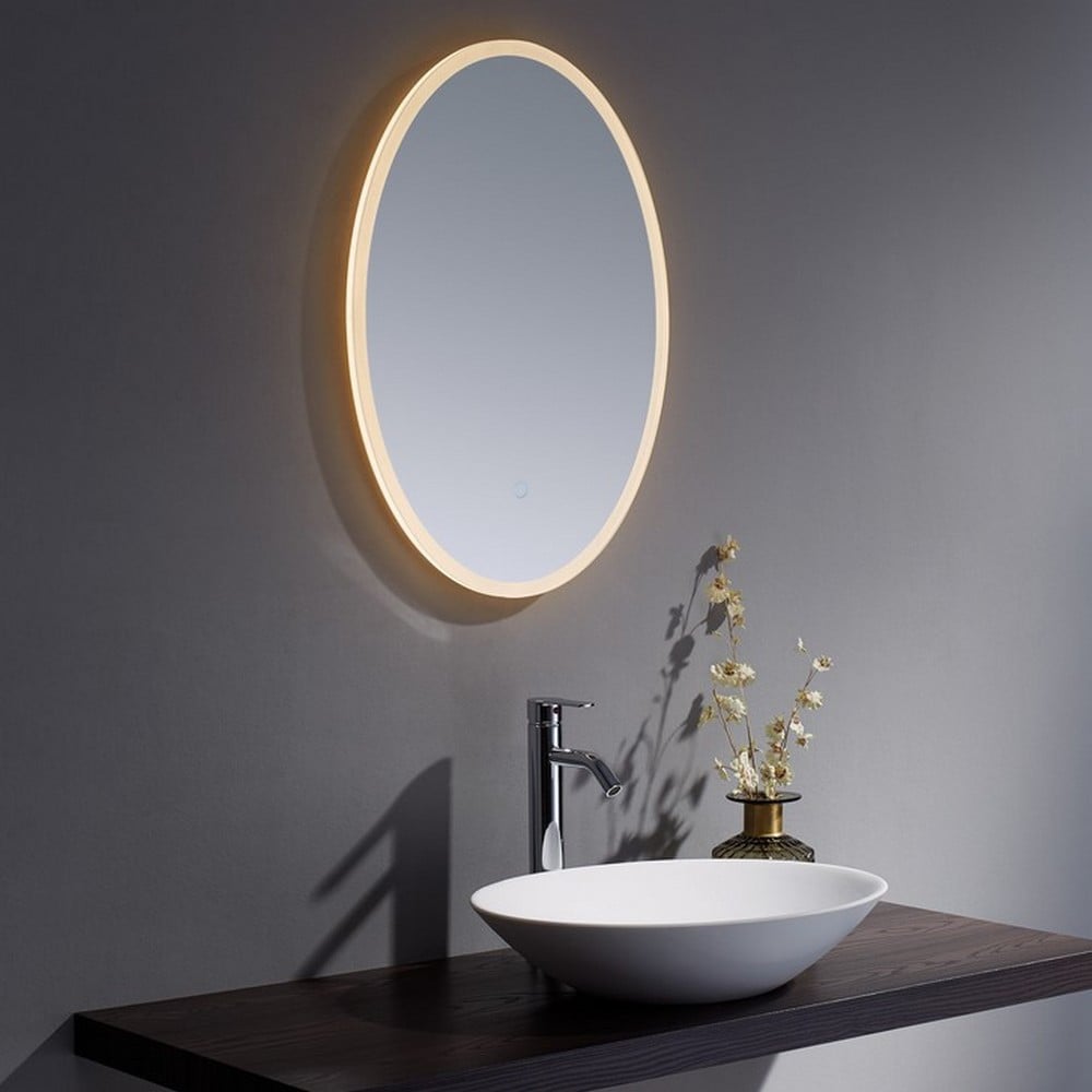 Burleigh 700x500mm Oval with White Acrylic Edge