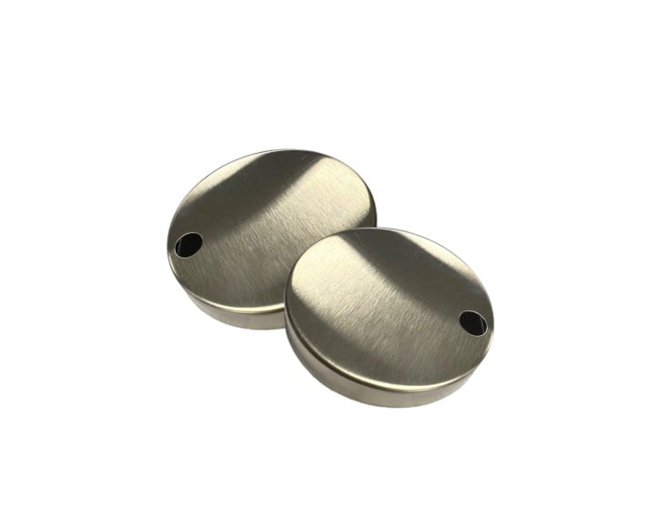 x2 CAPS Brushed Brass Cover Caps For Seat Hinges to suit SEA102D & SEA104D